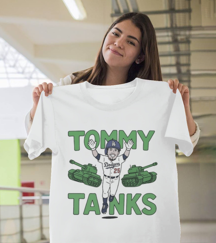 Tommy Tanks Dodgers Player Celebration Fantasy Sports T-Shirt