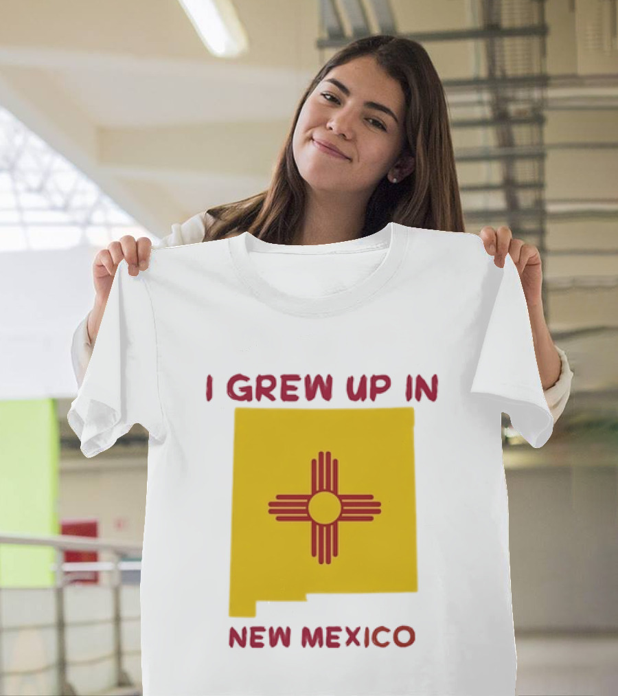 I Grew Up In New Mexico Zia Symbol Home State Pride T-Shirt
