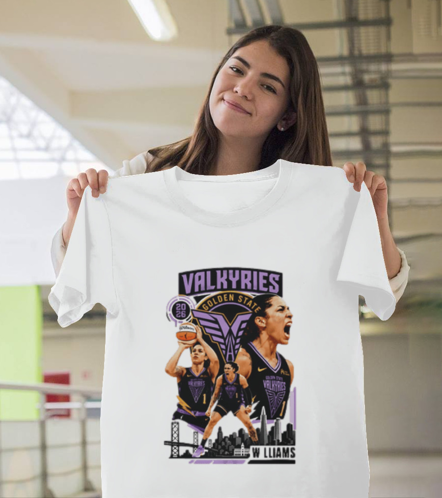 Golden State Valkyries 2026 WNBA Williams Team Skyline T-Shirt