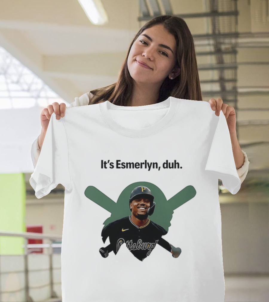 Esmerlyn Duh Pittsburgh Pirates Baseball Player With Crossed Bats T-Shirt
