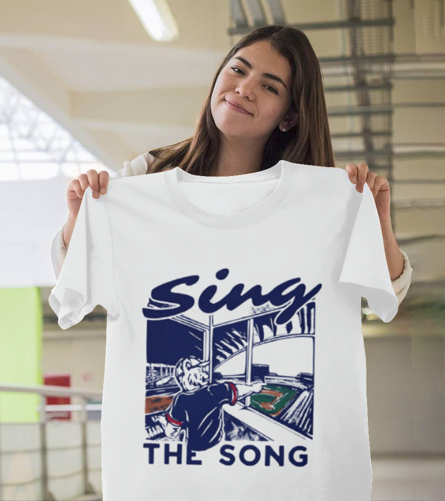 Sing The Song Chicago Cubs Clark The Cub Baseball Stadium Music T-Shirt