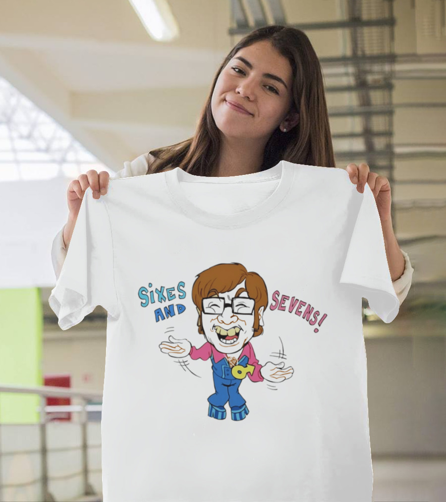 Sixes And Sevens Retro Caricature Groovy Cartoon T-Shirt