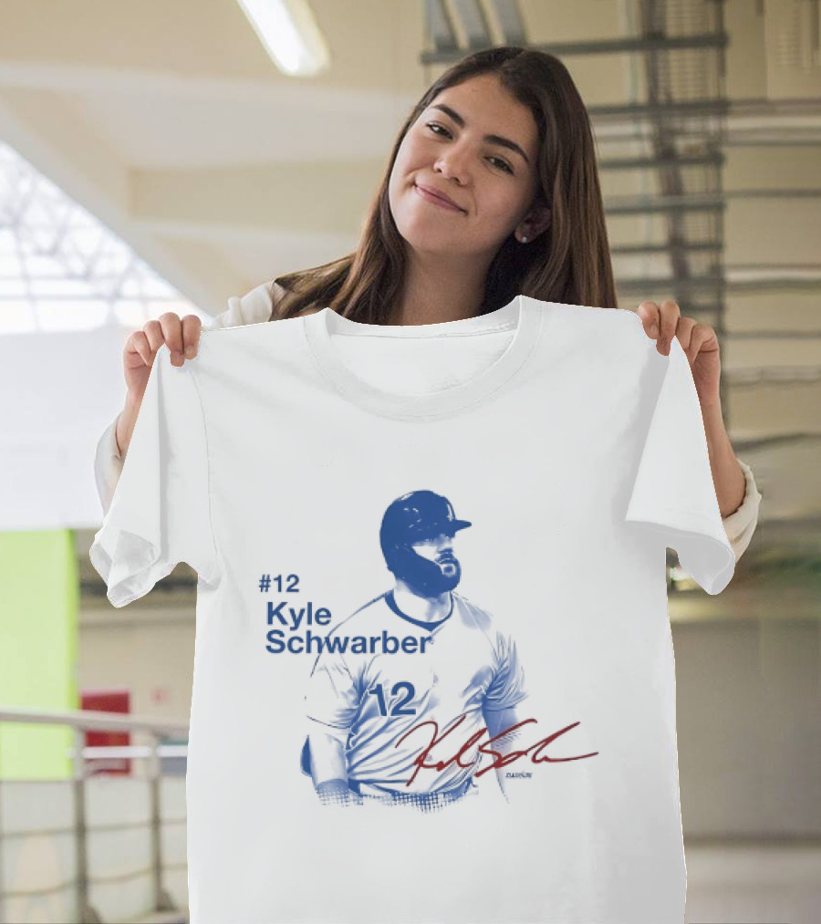 #12 Kyle Schwarber Baseball Player Slash Signature T-Shirt