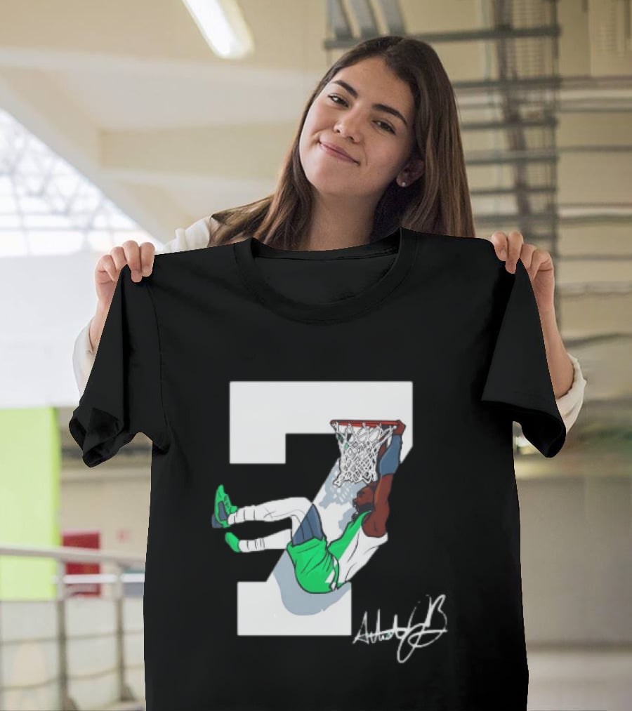 Boston Celtics Dunking Number 7 AthleticJb T-Shirt