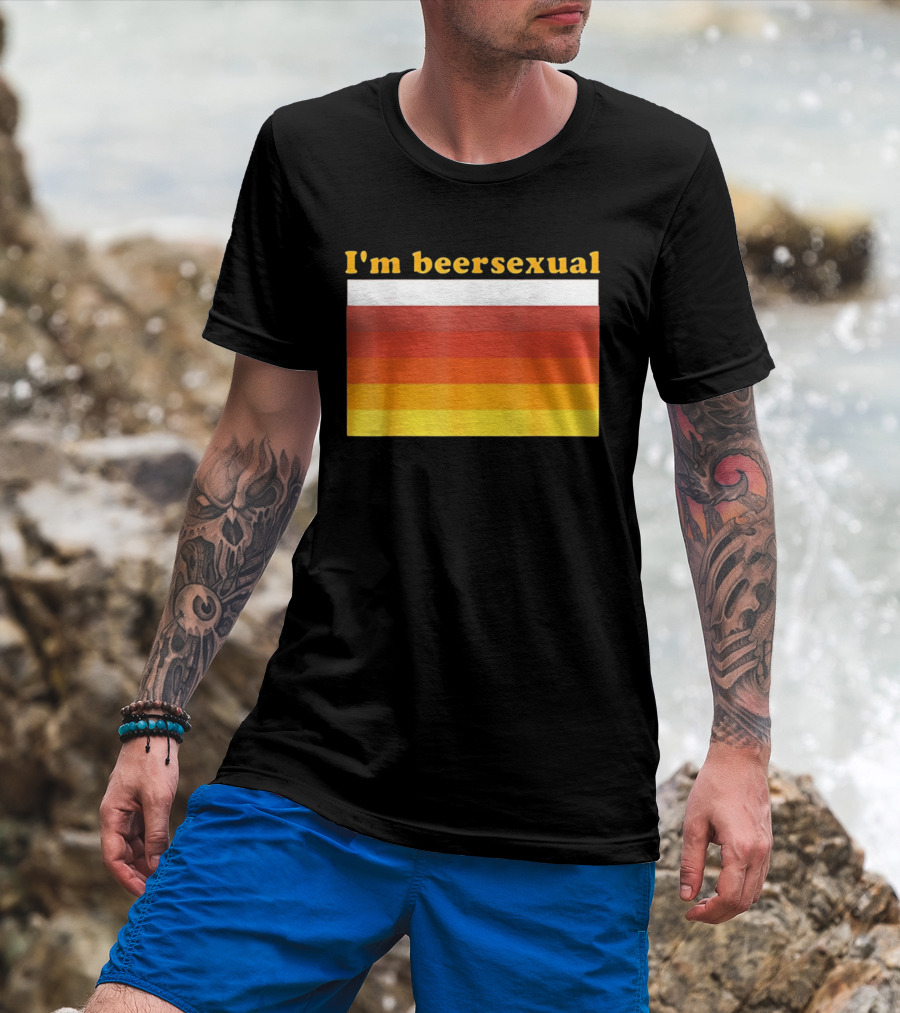 I'm Beersexual Beer Lover Striped Beer T-Shirt