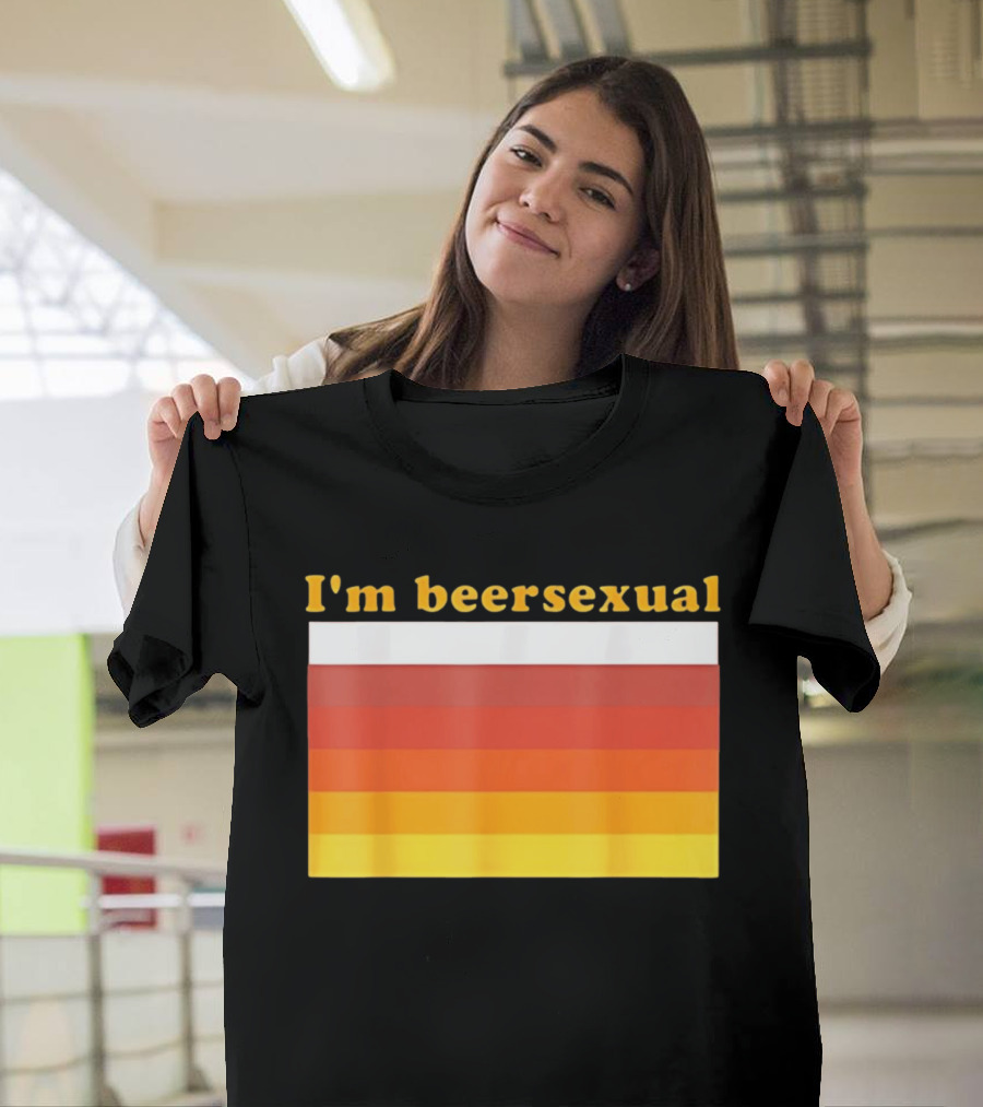 I'm Beersexual Beer Lover Striped Beer T-Shirt