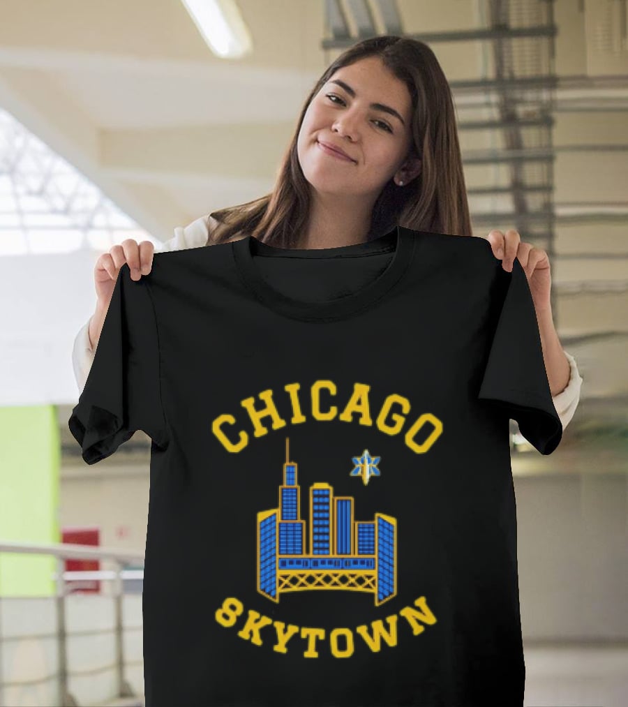 Chicago Skytown Iconic Skyline Star Architecture The Loop T-Shirt
