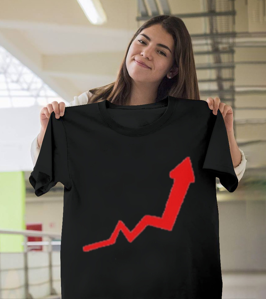 Dayu Stock Market Rising Chart Arrow Trending Upwards Stop Stock T-Shirt