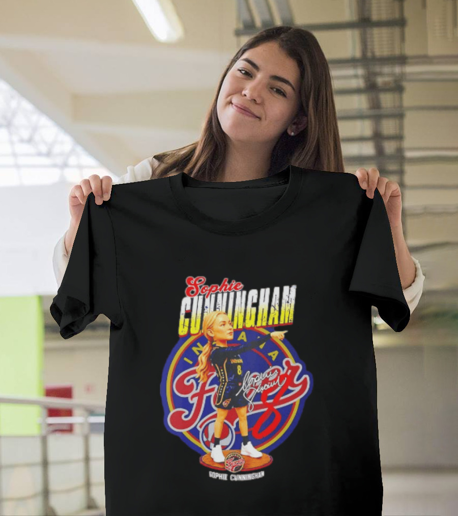Sophie Cunningham Bobblehead Indiana Fever Pointing Signature T-Shirt