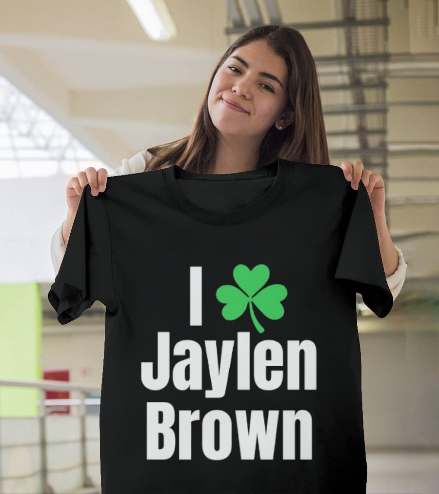 St. Patrick's Day Celtics I Heart Shamrock Jaylen Brown T-Shirt