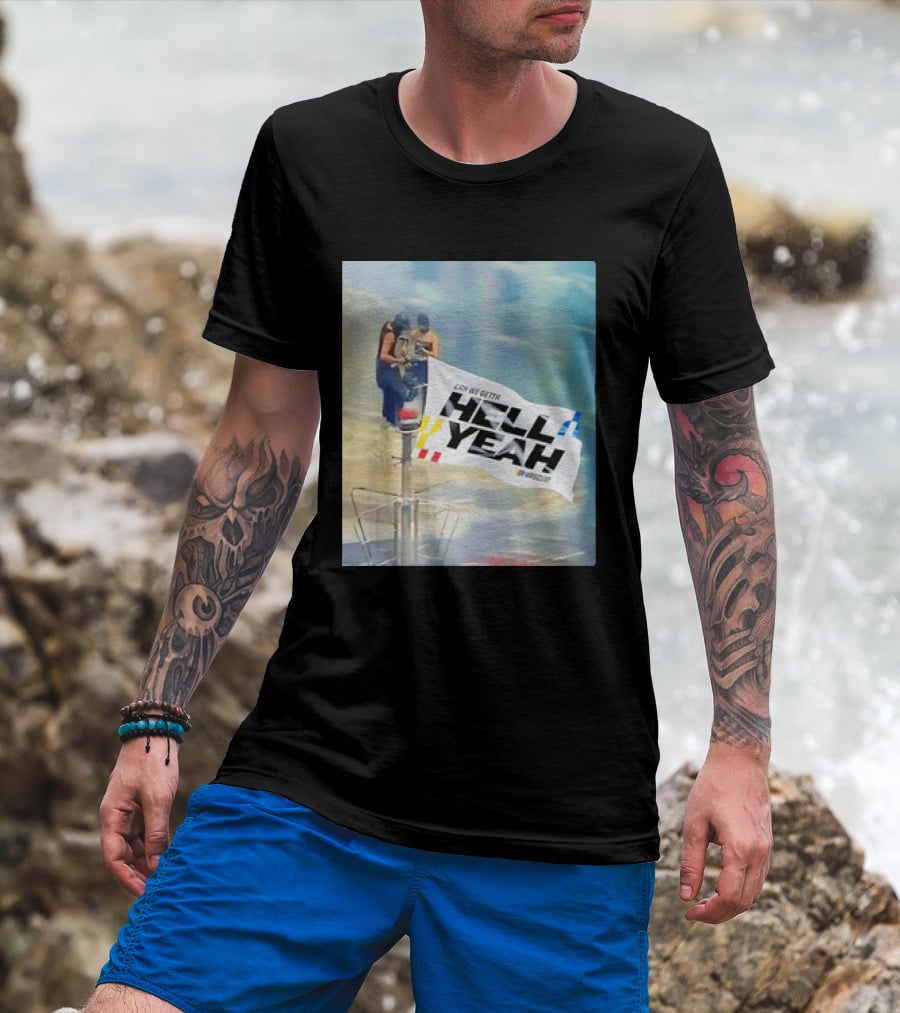NASCAR Hell Yeah Flag Racing Enthusiast Motorsports Fans T-Shirt