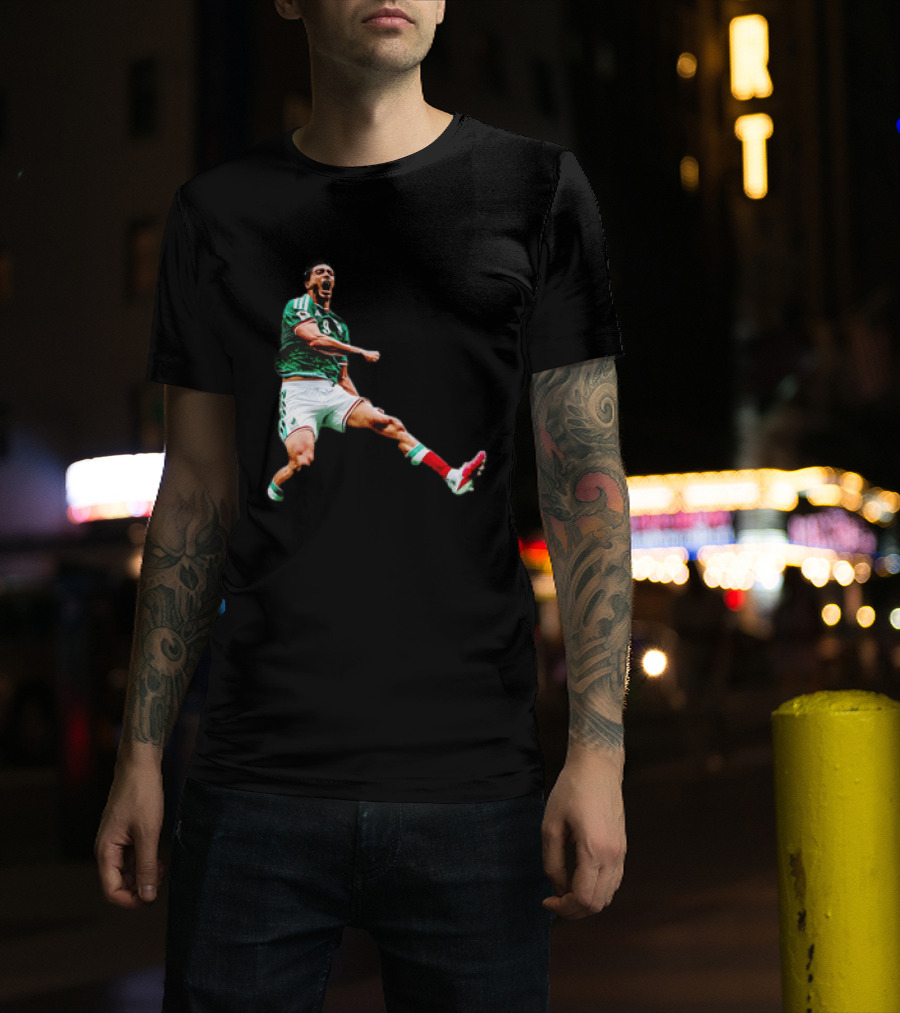 Raúl Jiménez Celebrating Mexico National Soccer Team Victory T-Shirt