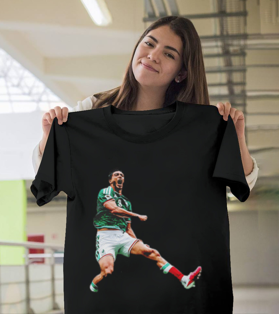 Raúl Jiménez Celebrating Mexico National Soccer Team Victory T-Shirt