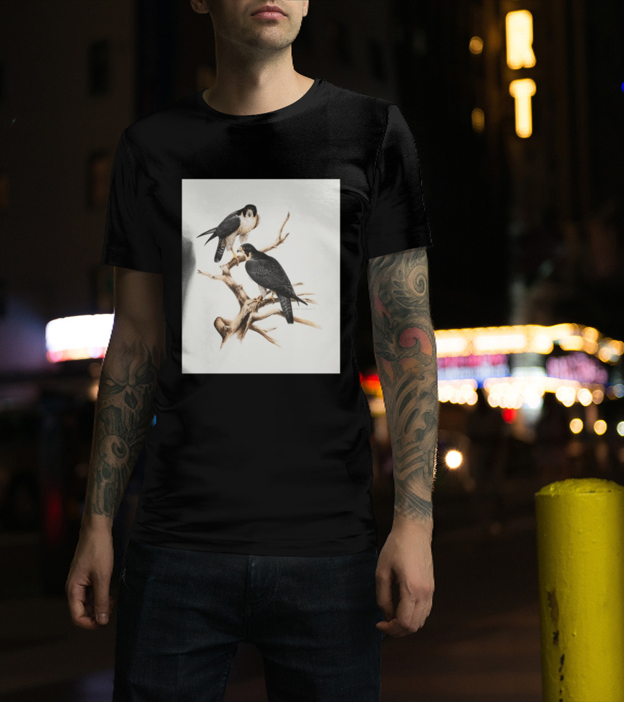 Roger Tory Peterson Peregrines 2026 Adult Ash Bird T-Shirt