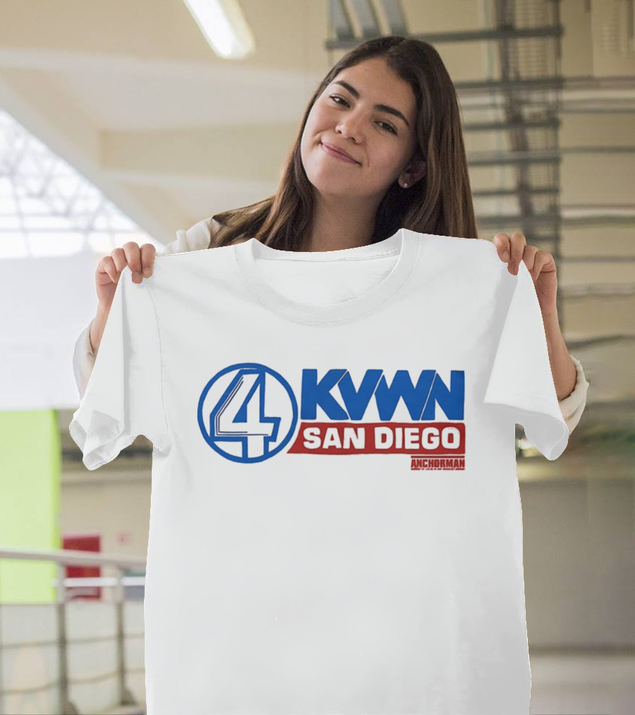 Anchorman KVWN 4 San Diego News Channel T-Shirt