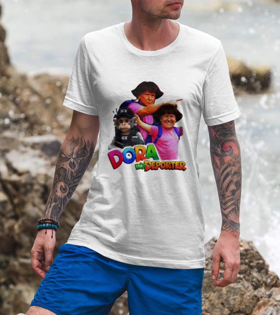 Dora The Deporter ICE Parody Cartoon T-Shirt