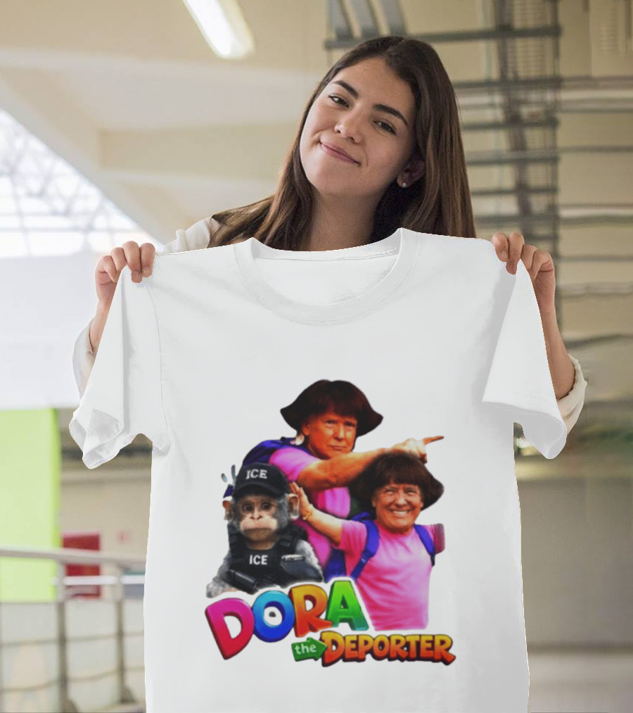 Dora The Deporter ICE Parody Cartoon T-Shirt
