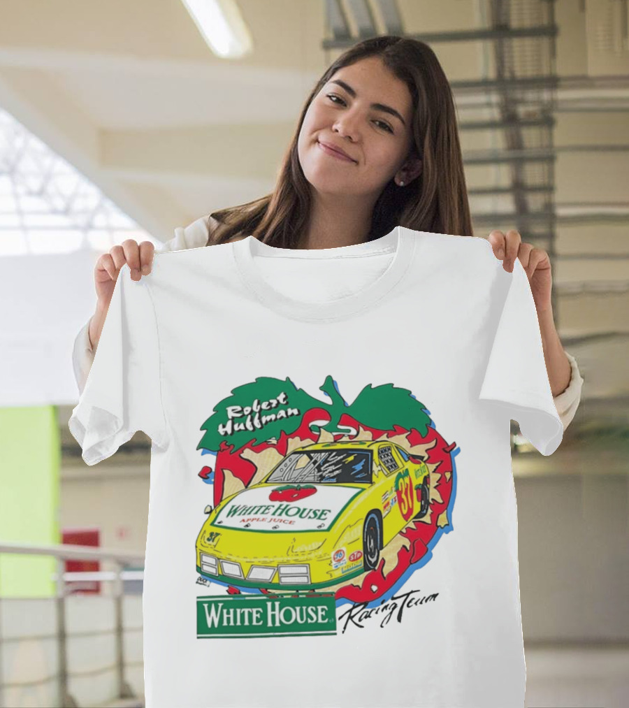 Robert Huffman White House Apple Juice Racing Team Car 37 NASCAR T-Shirt