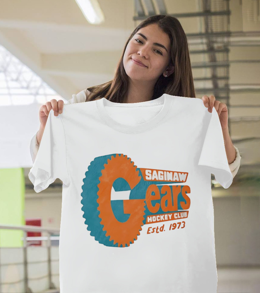 Saginaw Gears Hockey Club Estd 1973 Retro Team T-Shirt