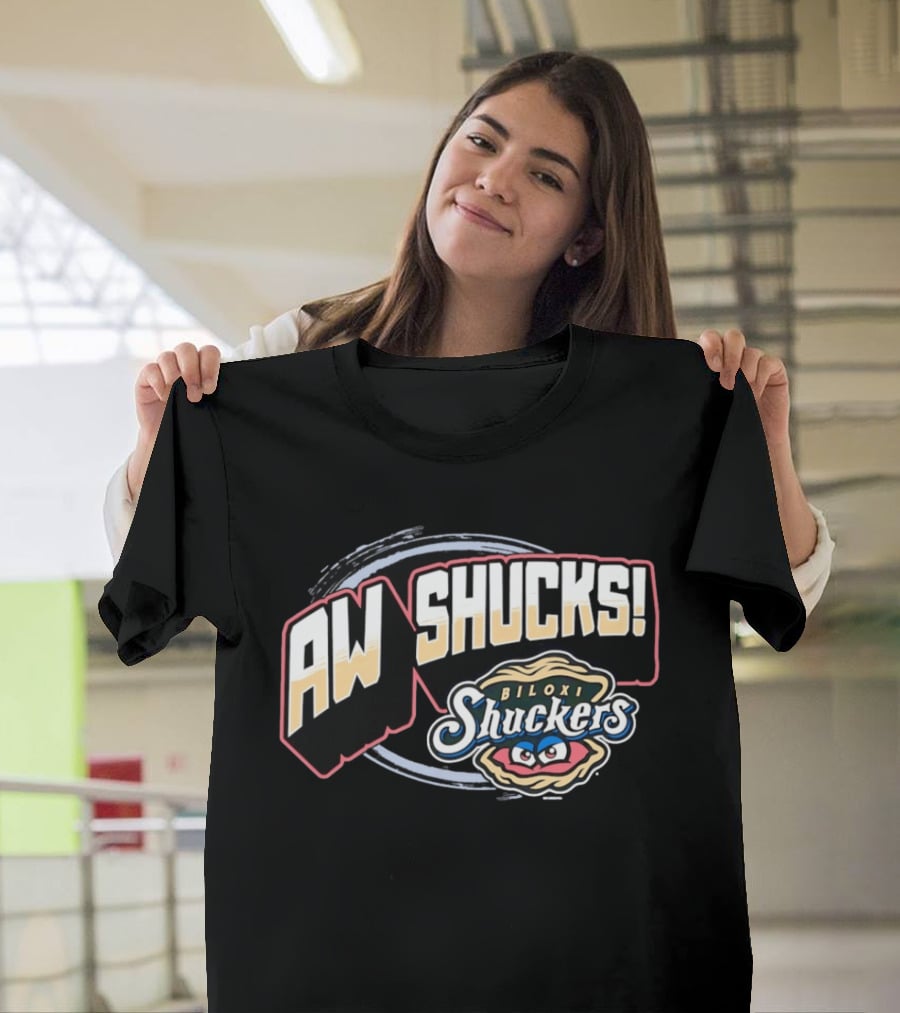 Aw Shucks Biloxi Shuckers Minor League Baseball T-Shirt