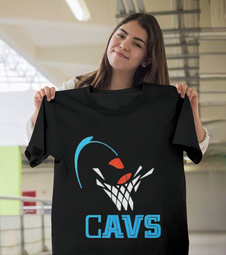 CAVS Cleveland Cavaliers Basketball Net Slam Dunk T-Shirt