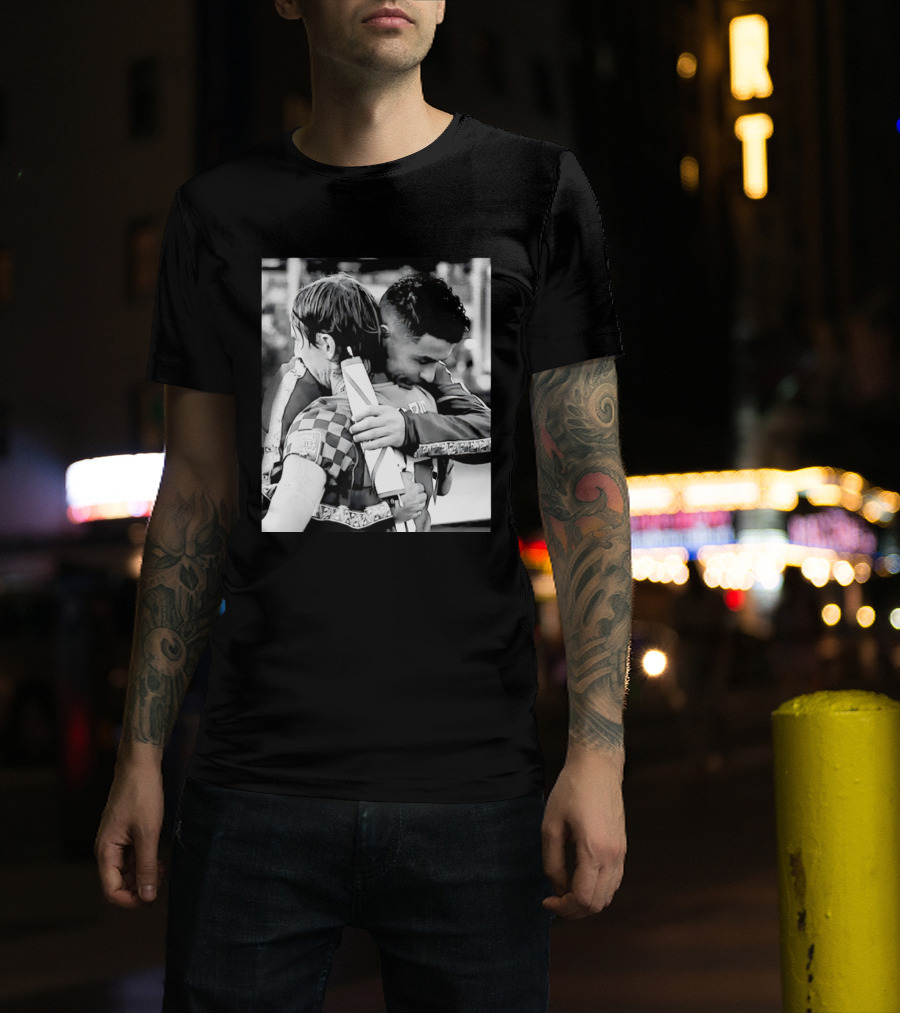 Football Unites The World Luka Modrić Cristiano Ronaldo Hug Memorial T-Shirt