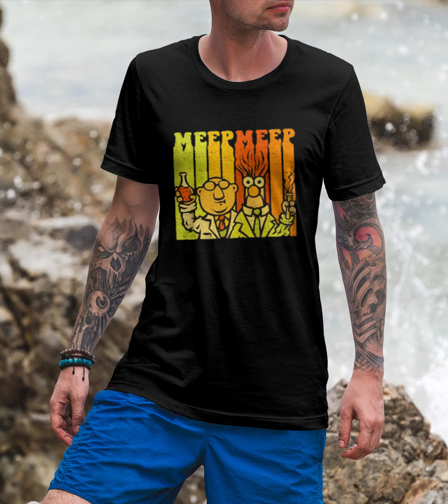 Dr. Bunsen Honeydew And Beaker Meep Meep Retro Chemistry Duo T-Shirt