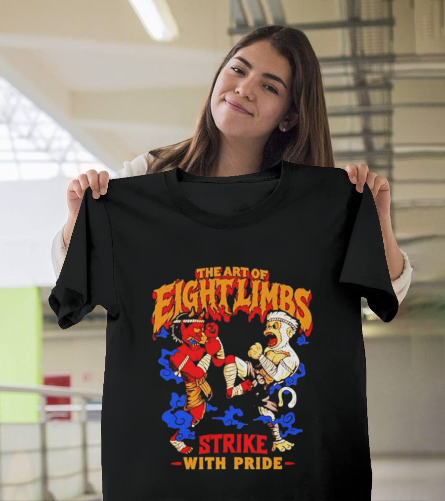The Art Of Eight Limbs Strike With Pride Muay Thai Oni Hanuman T-Shirt