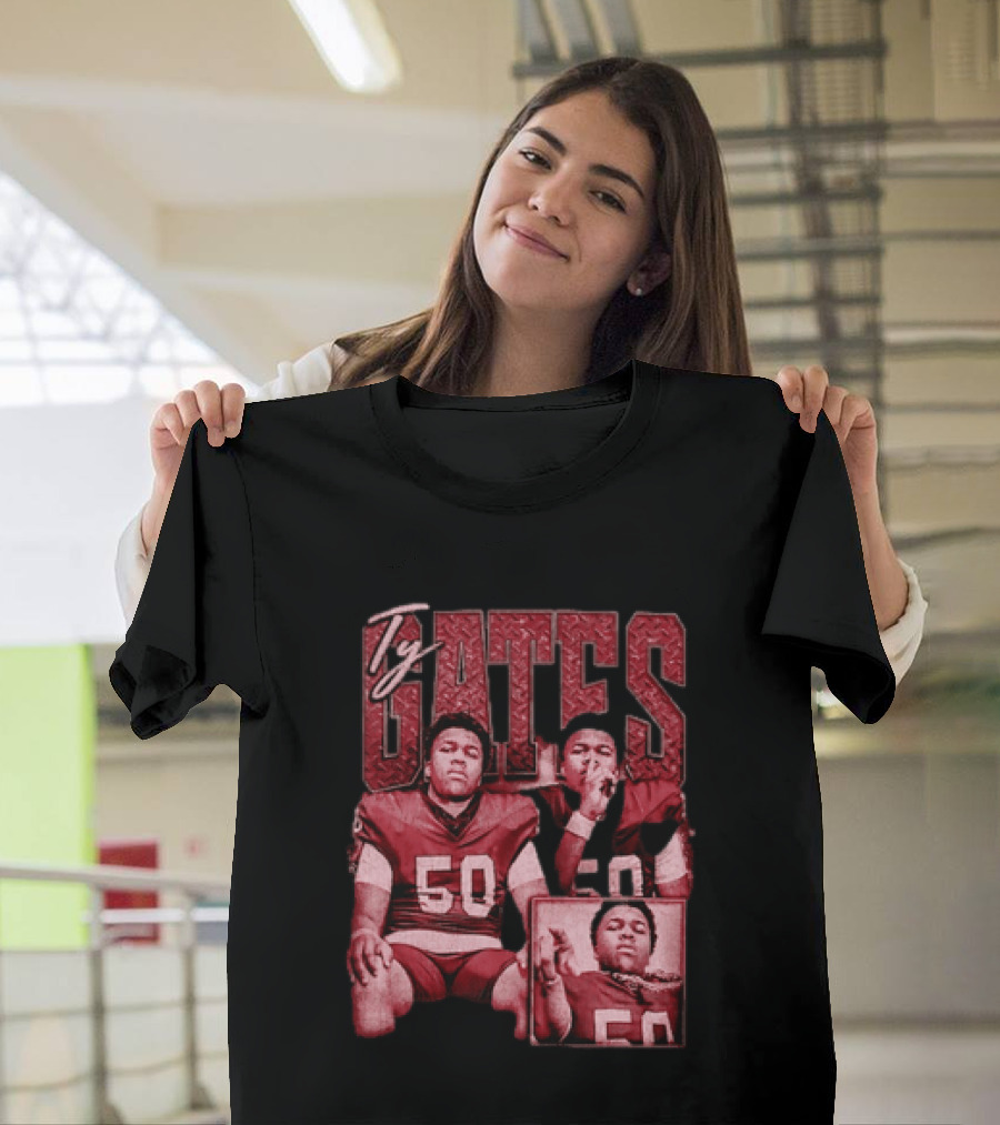 Ty Gates Football Player Sports Athlete Number 50 T-Shirt