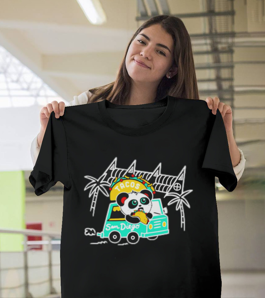 Tacos San Diego Panda Food Truck Adventure T-Shirt