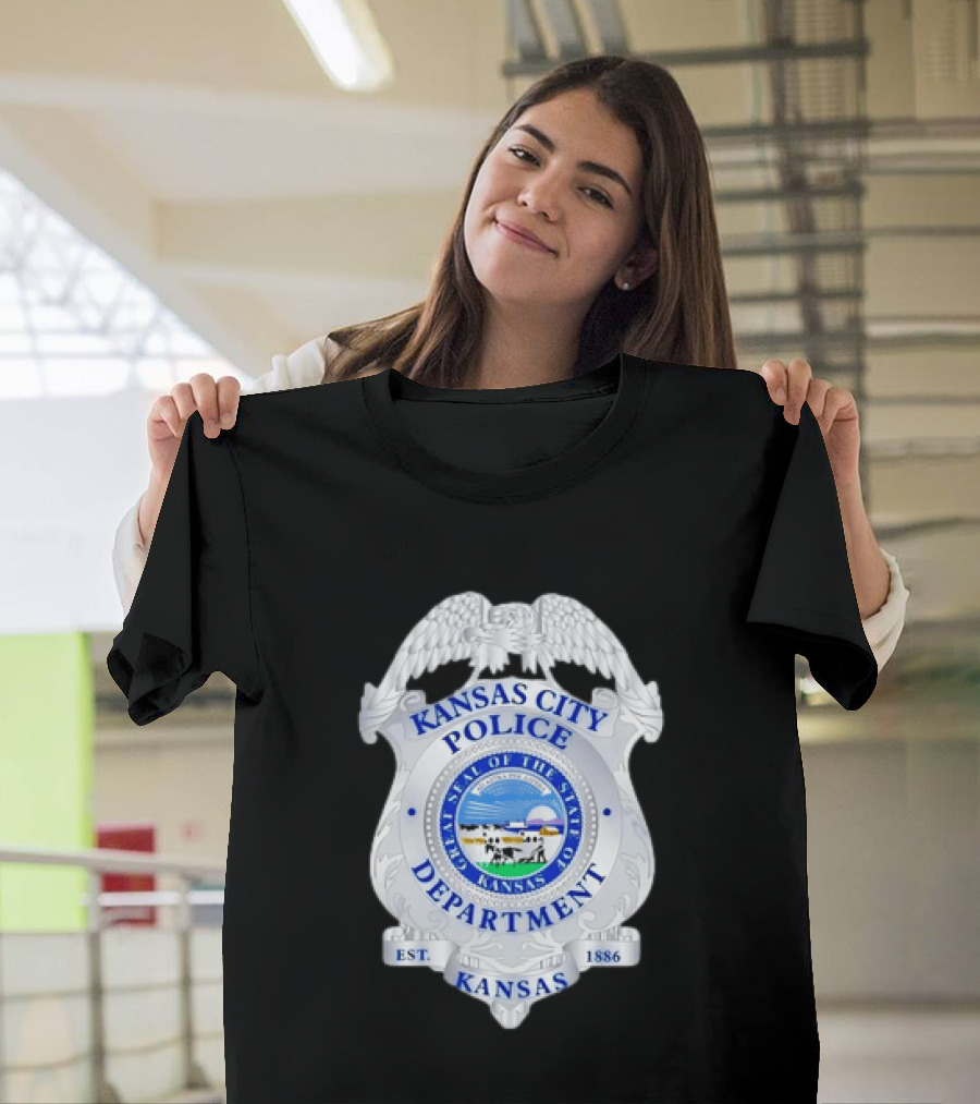 Kansas City Police Department Seal Badge Kansas Est. 1886 T-Shirt