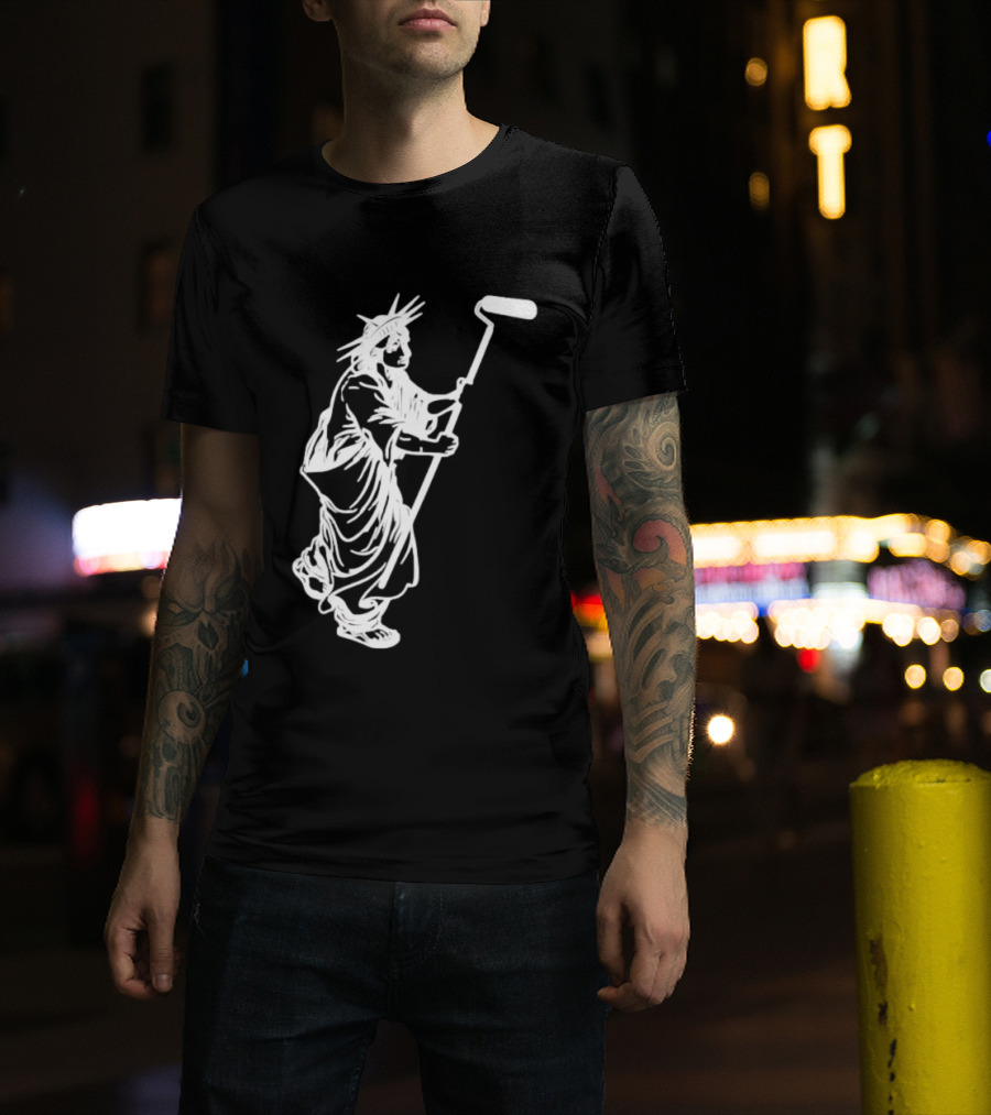 Statue Of Liberty Paint Roller Meme T-Shirt