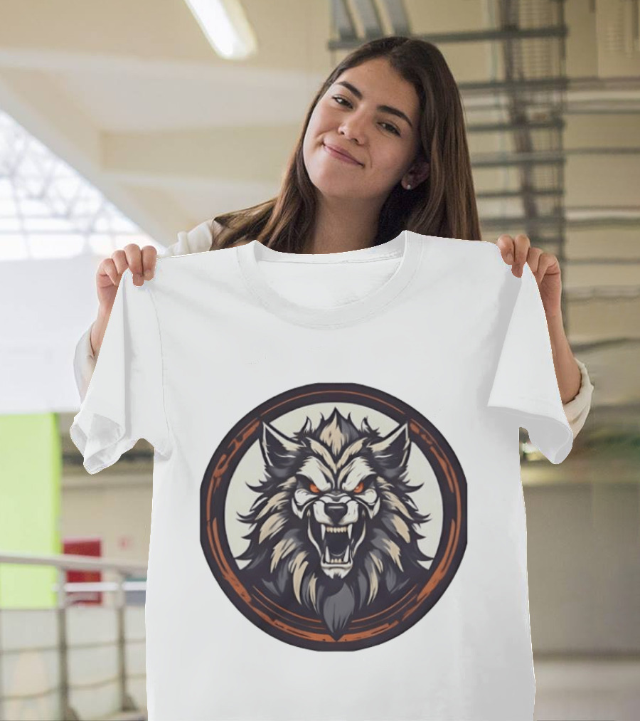 Angry Werewolf Head Fierce Wild Beast T-Shirt