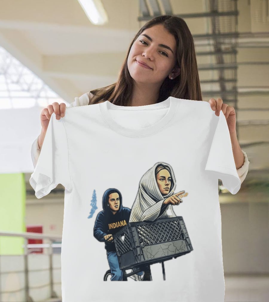 Caitlin Clark Sophie Cunningham E.T. Indiana Bike Basket T-Shirt