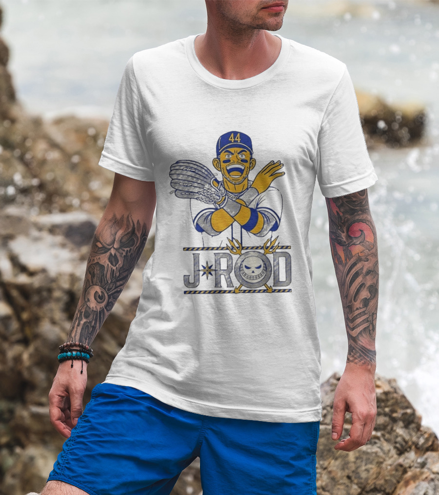 J Rod No Fly Zone 44 Cartoon Baseball T-Shirt