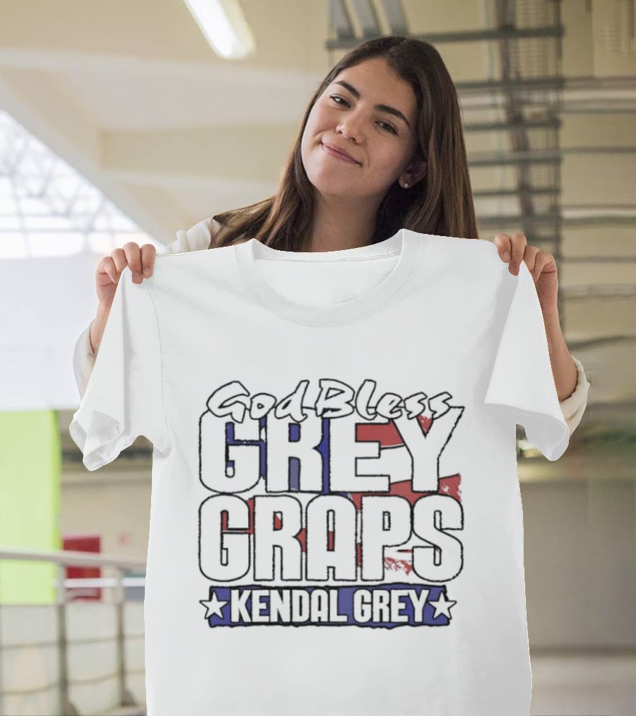 God Bless Grey Graps Kendal Grey T-Shirt