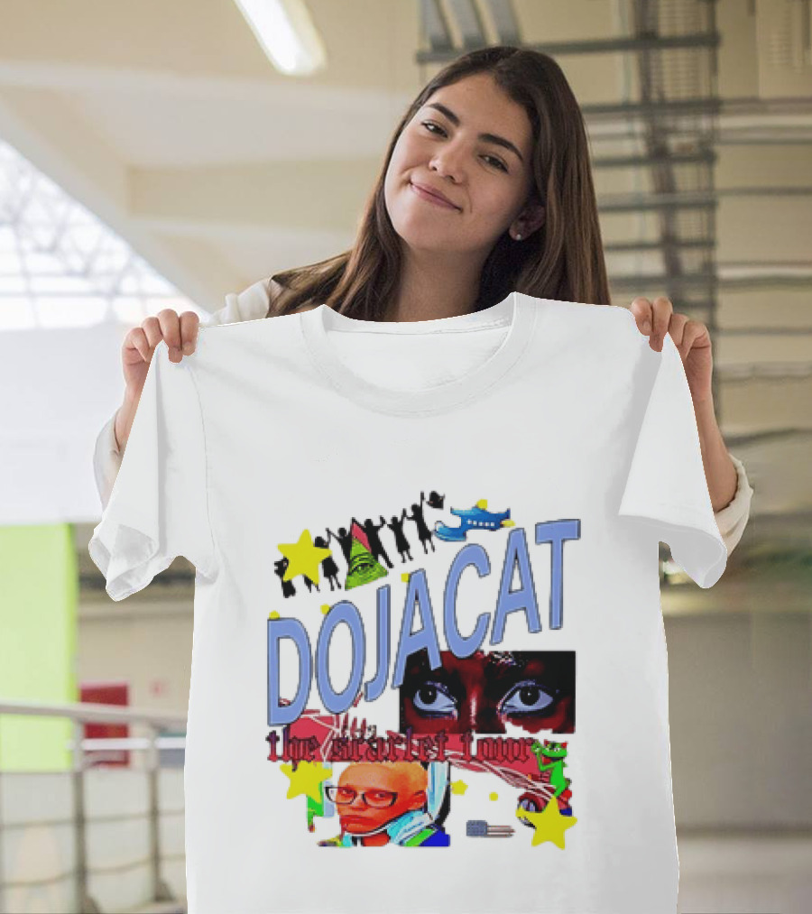 Doja Cat The Scarlet Tour Pop Art Stars And Eyes T-Shirt
