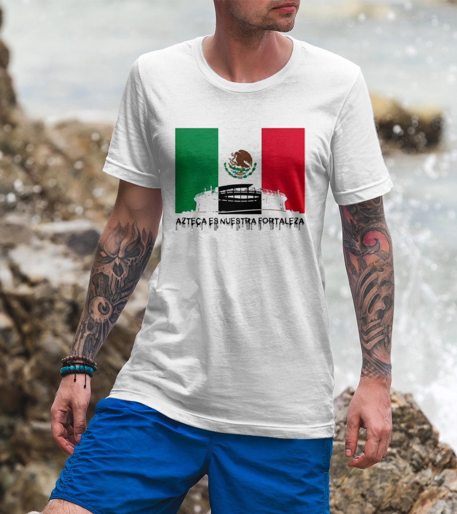 Estadio Azteca Es Nuestra Fortaleza Altitude Mexico Football T-Shirt