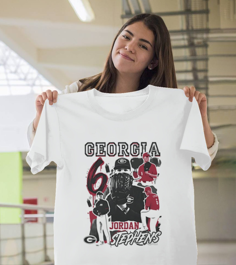 Georgia Bulldogs 6 Jordan Stephens Football T-Shirt