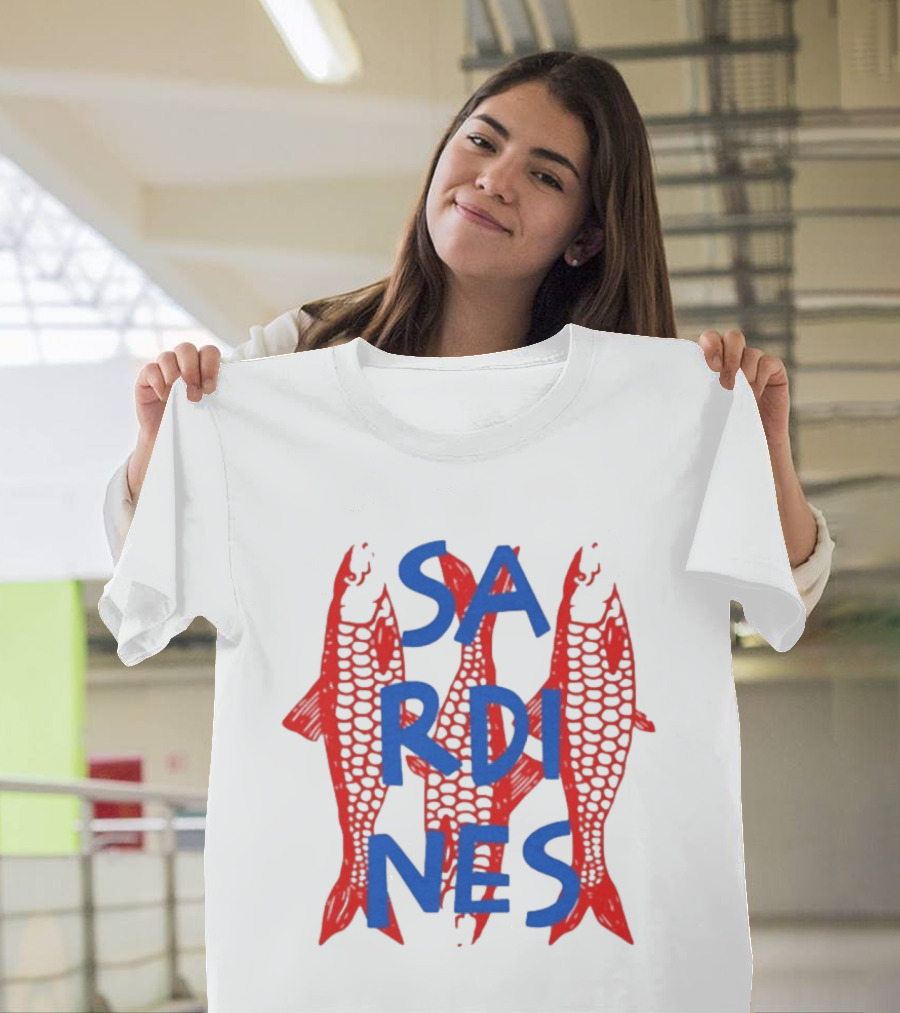 Sardines Tinned Fish Red Blue T-Shirt