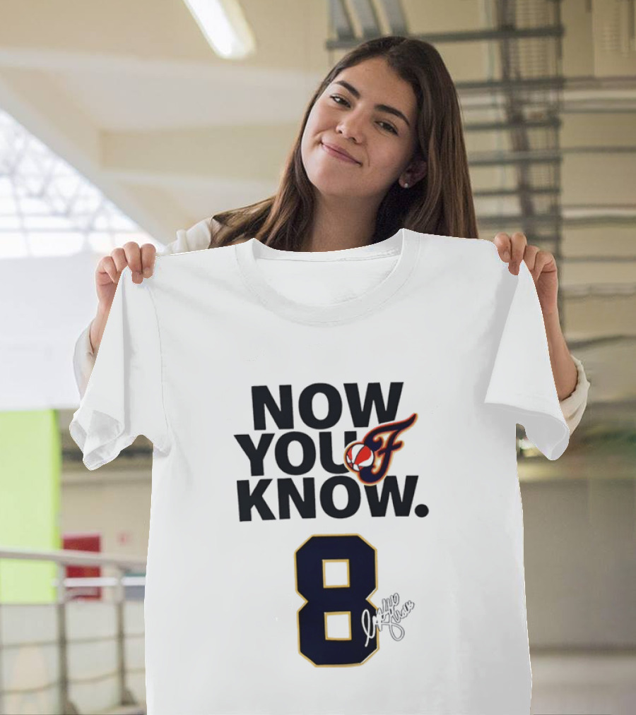 Sophie Cunningham Now You Know Indiana Fever 8 Signature T-Shirt