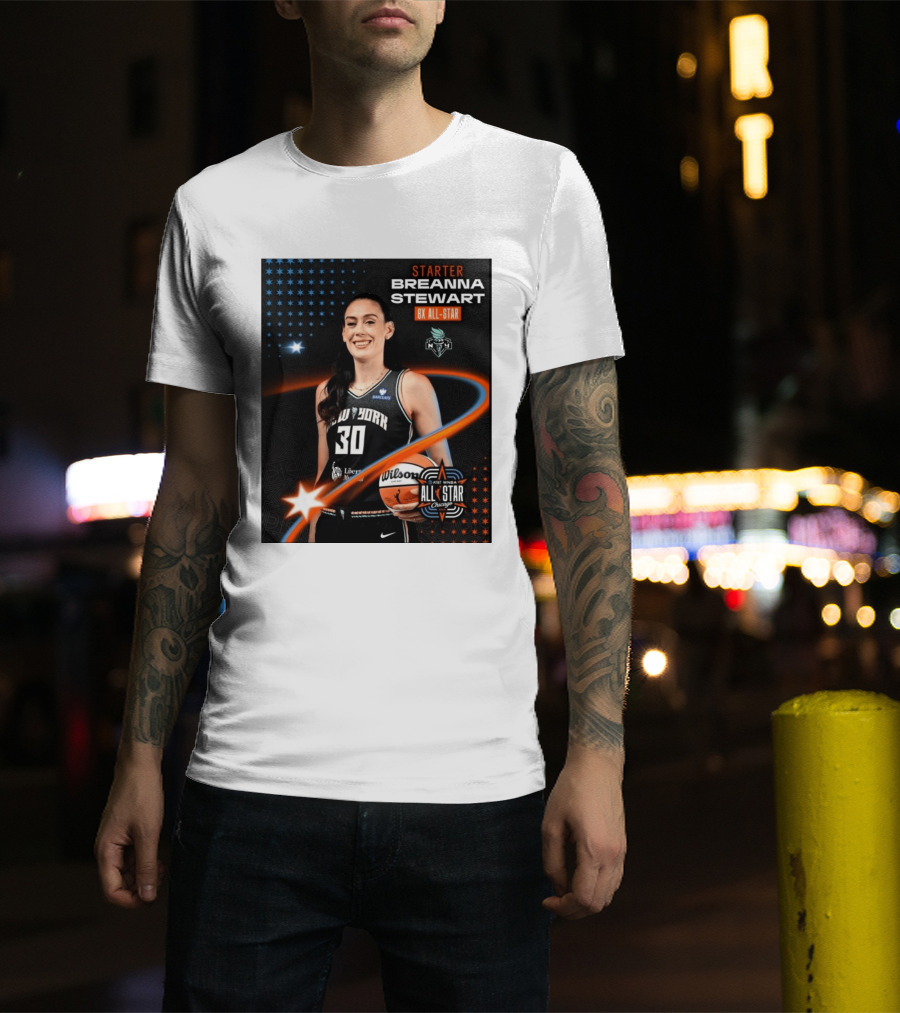 Starter Breanna Stewart 8X All Star New York Liberty AT&T WNBA All Star Chicago T-Shirt