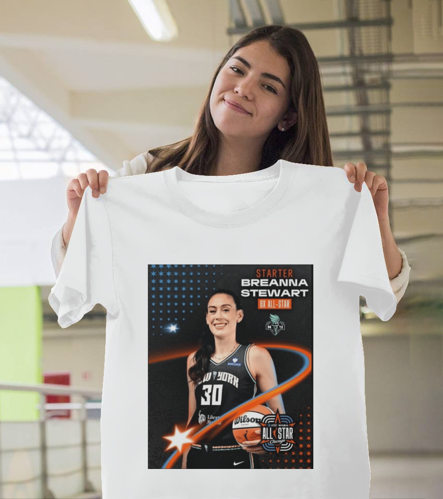Starter Breanna Stewart 8X All Star New York Liberty AT&T WNBA All Star Chicago T-Shirt