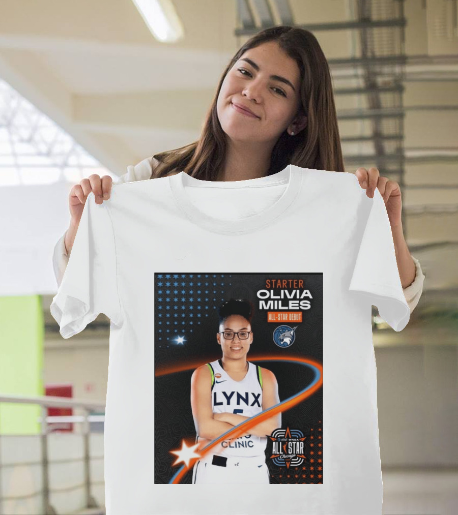Starter Olivia Miles All Star Debut Lynx AT&T WNBA All Star Chicago T-Shirt