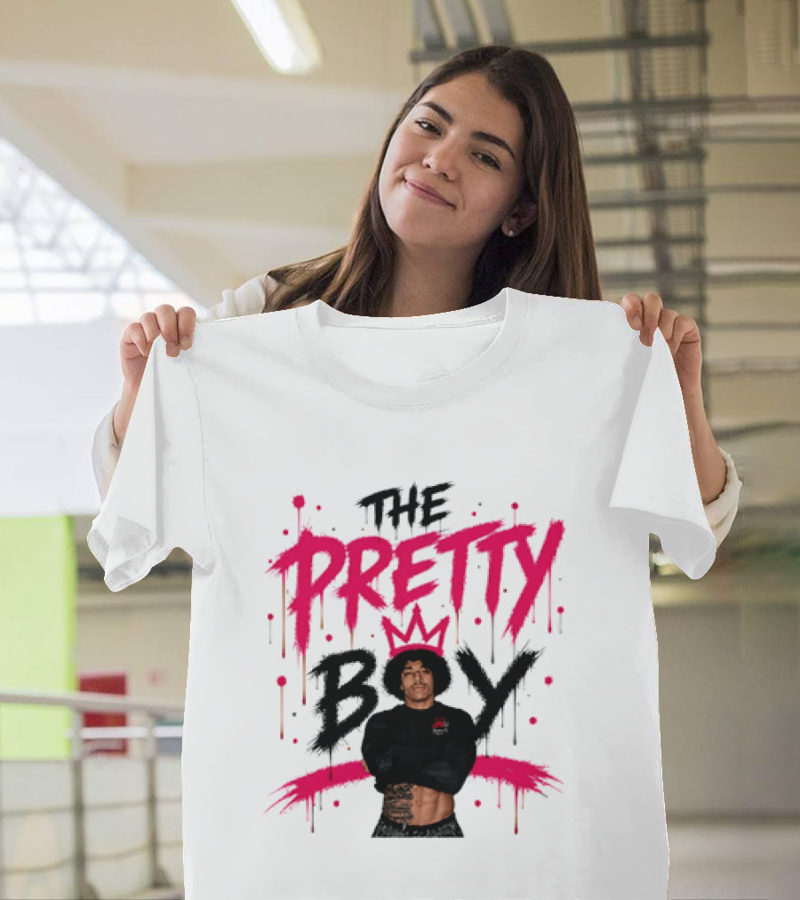 The Pretty Boy Jay King Crop Top With Pink Crown And Dripping Letters T-Shirt