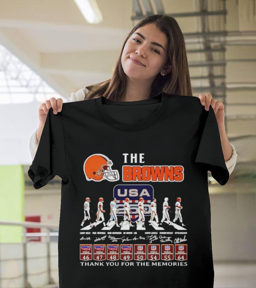 The Browns USA Champions Legends Cross The Road Thank You For The Memories T-Shirt