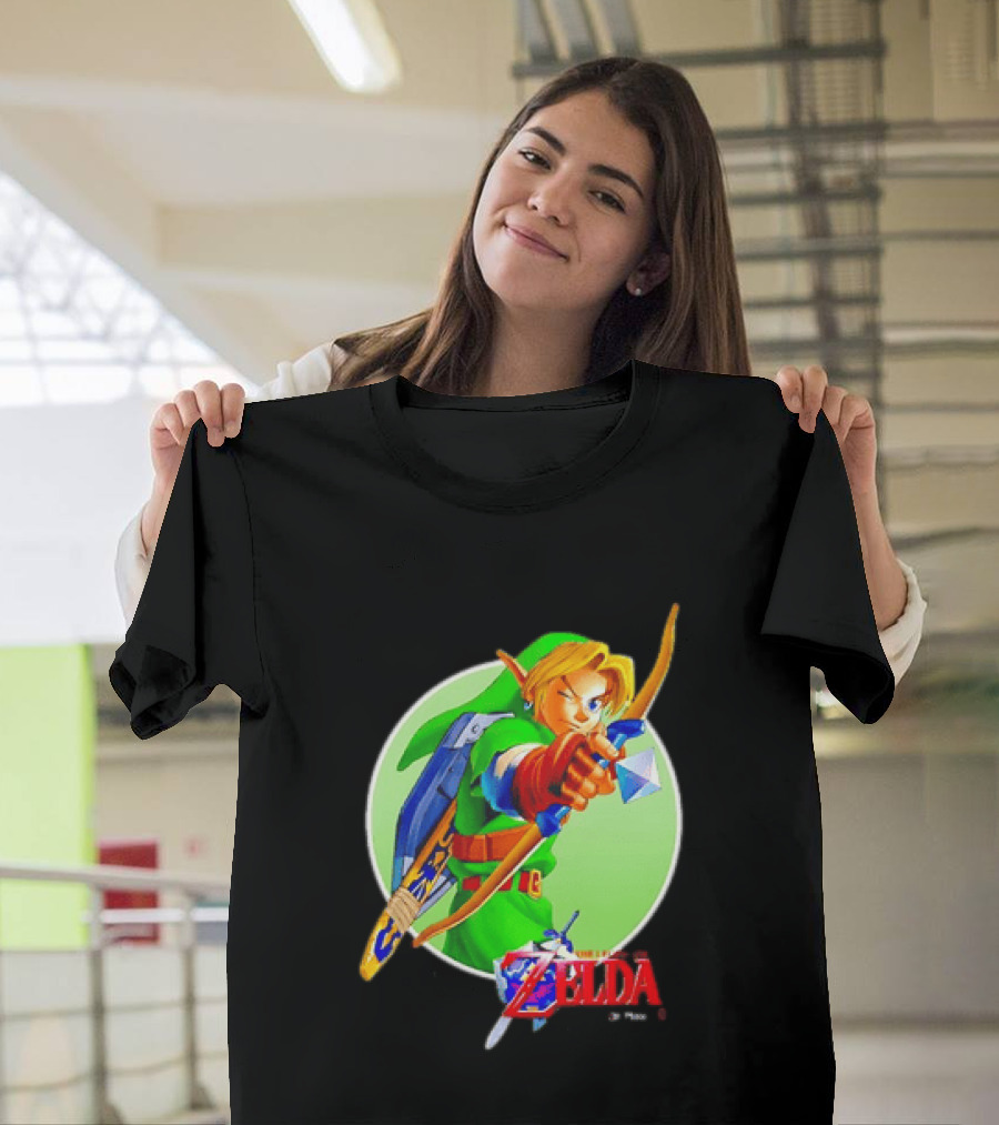 The Legend Of Zelda Ocarina Of Time 3D Link Bow Aiming T-Shirt