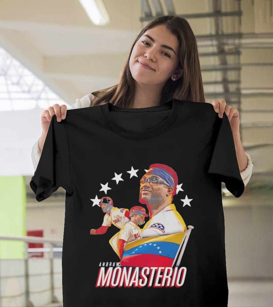 Venezuelan Pride Andruw Monasterio Red Sox Baseball Star T-Shirt