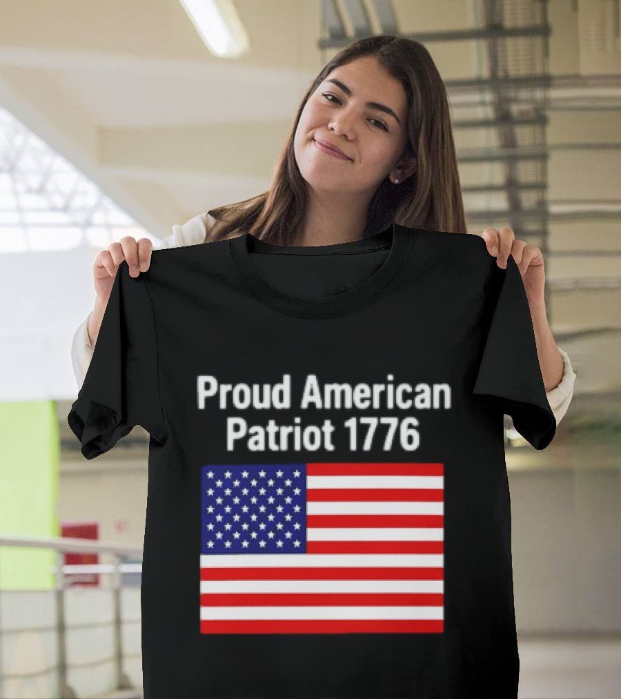 Proud American Patriot 1776 USA Flag T-Shirt