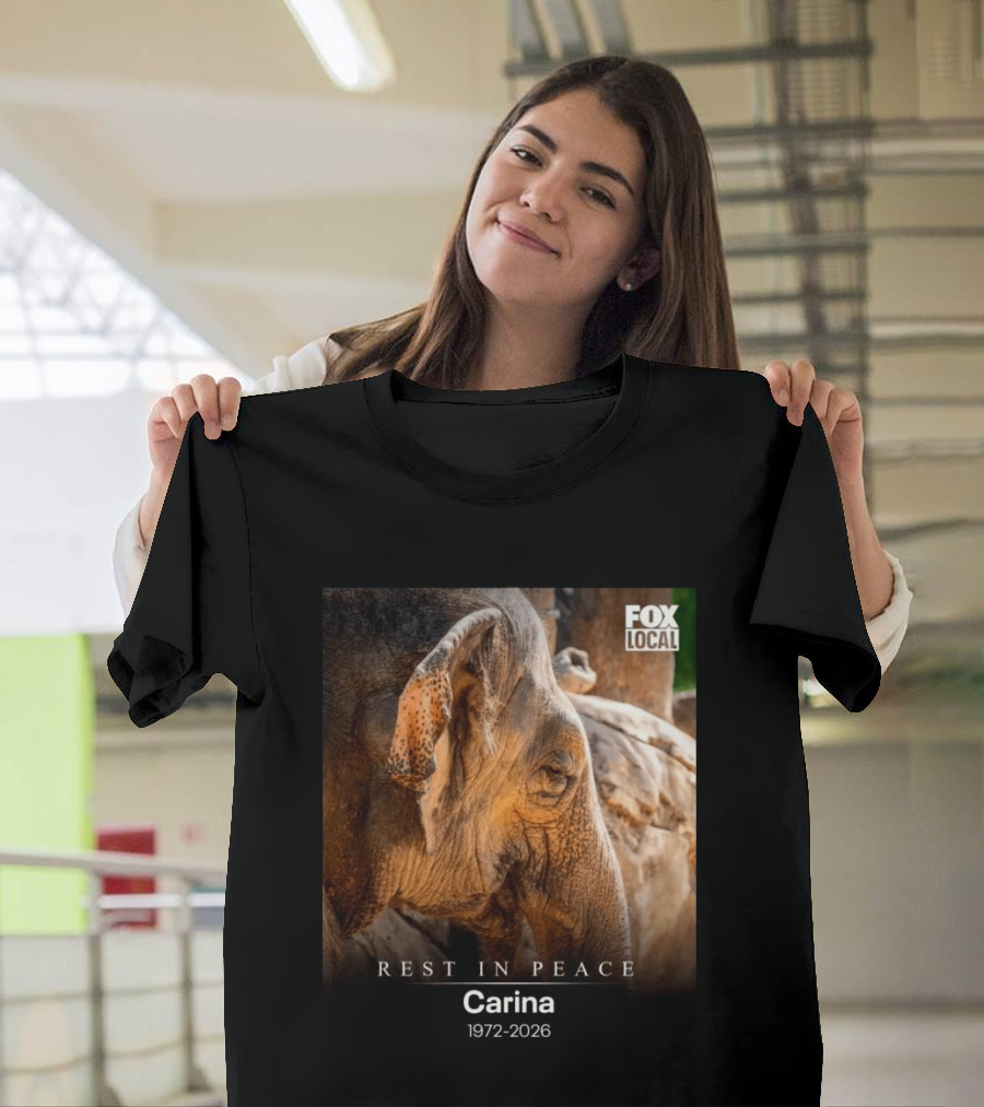 Rest In Peace Carina 1972 2026 Elephant Fox Local Memorial T-Shirt